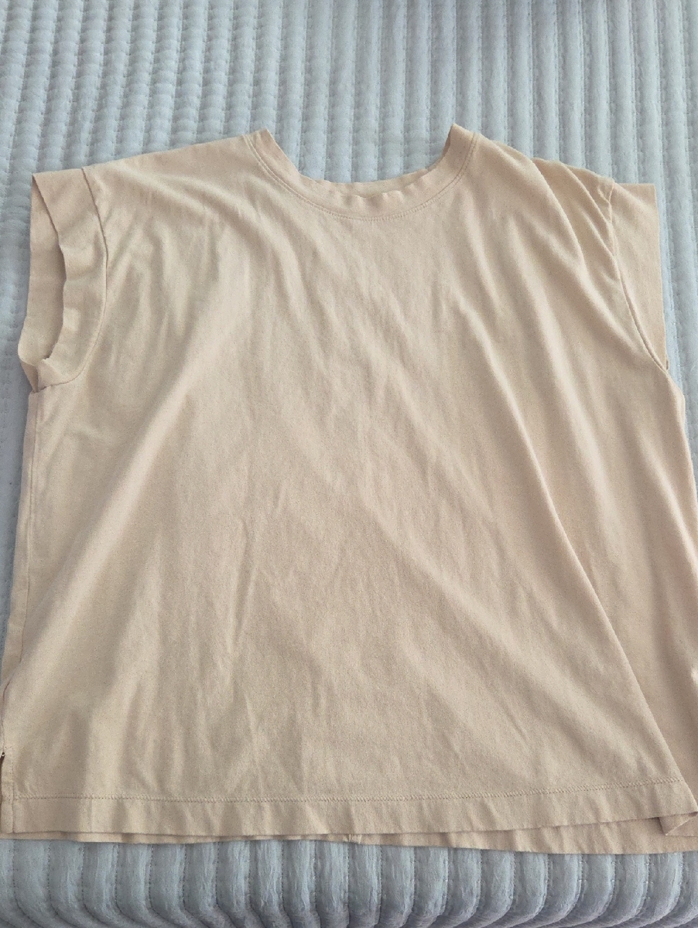 a new day Soft Crewneck Tee in Warm Beige